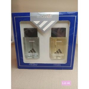 Adidas Moves EAU DE TOILETTE  1.7  FL OZ /  AFTER SHAVE  1.7  FL OZ mL  VINTAGE